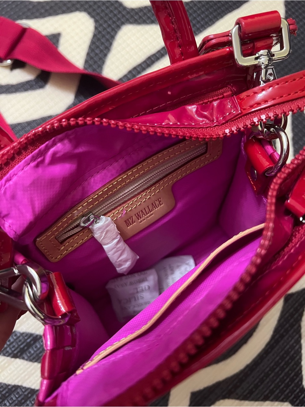MZ Wallace Woven Box Tote with Detachable Strap, Candy Lacquer NWT - Picture 6 of 9